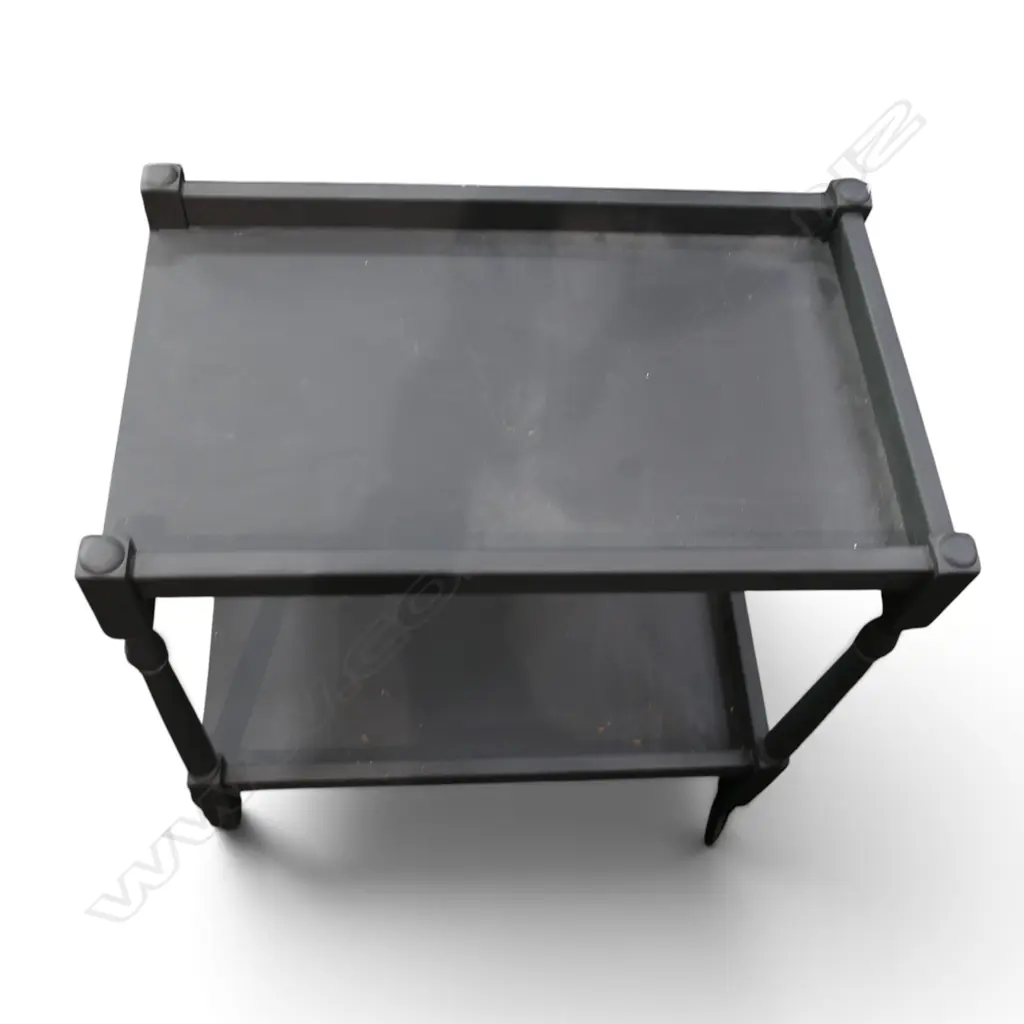 BLACK PAINTED TEA TROLLEY W.680mm Image 1++