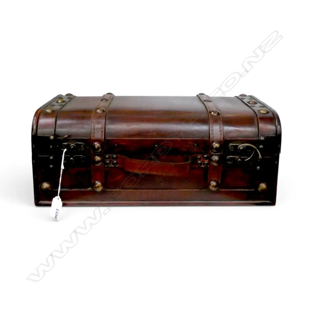 WOODEN SUITCASE W.400mm + GRAFTON 'CANTON' TEA SET Image 1++