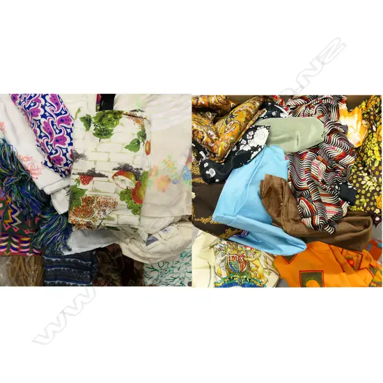 2 BOXES OF ASST. LINENS & FABRIC CUTS