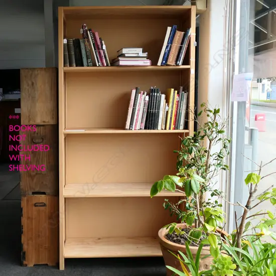 SINGLE LUNDIA SHELVING UNIT, 1 BAY - 4 SHELVES - CLOSED ENDS, 1040 x 380 x 2100mm