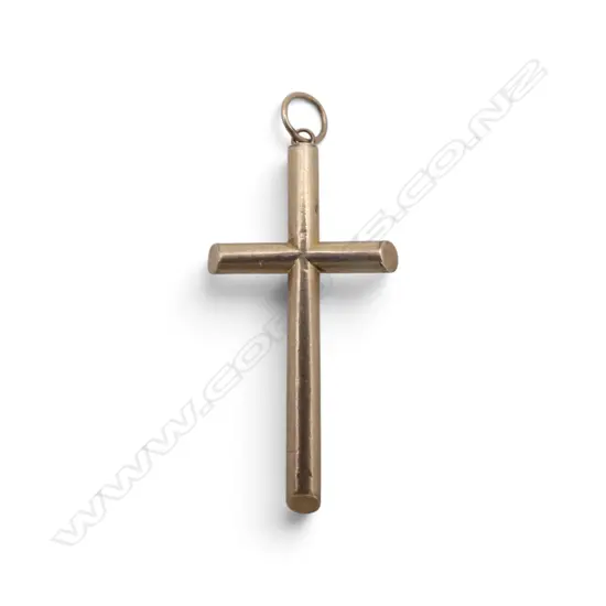 9ct GOLD CROSS PENDANT H.35mm. 0.9gms