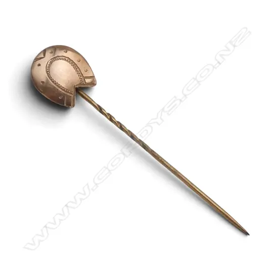 9ct HORSE SHOE STICK PIN 1.23gms