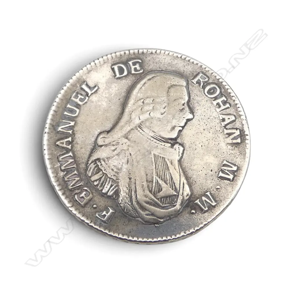 SILVER COIN 1796 EMMANEL De ROHAN ORDER OF MALTA 2 SCUDI 23gms  Image 1++