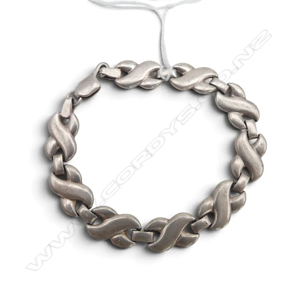 .925 SILVER OMEGA LINK BRACELET 25gms A/F CLASP Image 1++