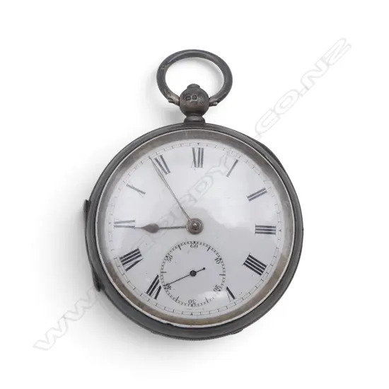 ANTIQUE STG SILVER POCKET WATCH Birmingham 1912, Maker W.E., 125gms, Dia.50mm