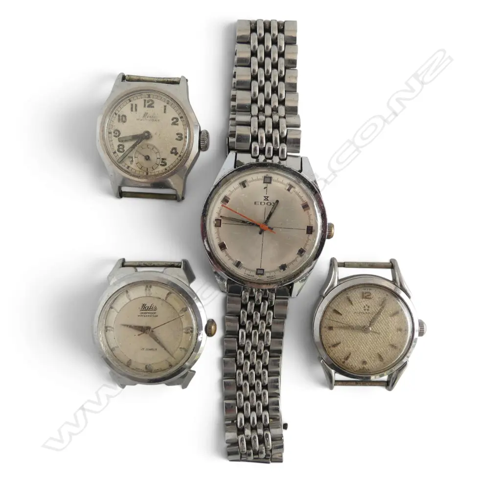 4 WRIST WATCHES; MIDO 'MULTIFORT', EDOX, HATIS, OTHER Image 1++