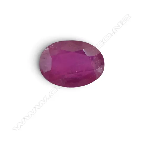 LOOSE OVAL CUT RUBY, STONE TREATED