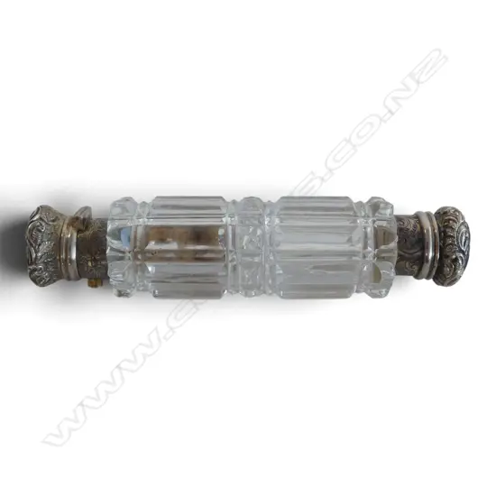 Victorian fancy Silver Double ended scent bottle. L.133mm