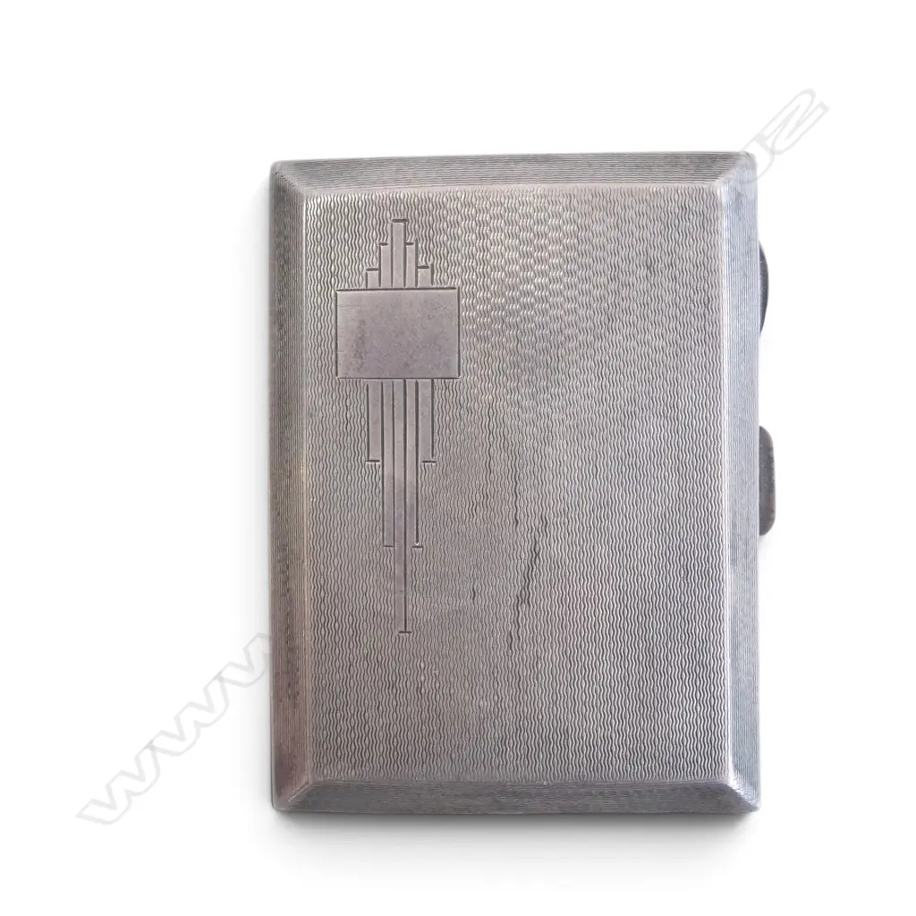 STG SILVER CIG. CASE, BIRMINGHAM 1937, 80gms Image 1++