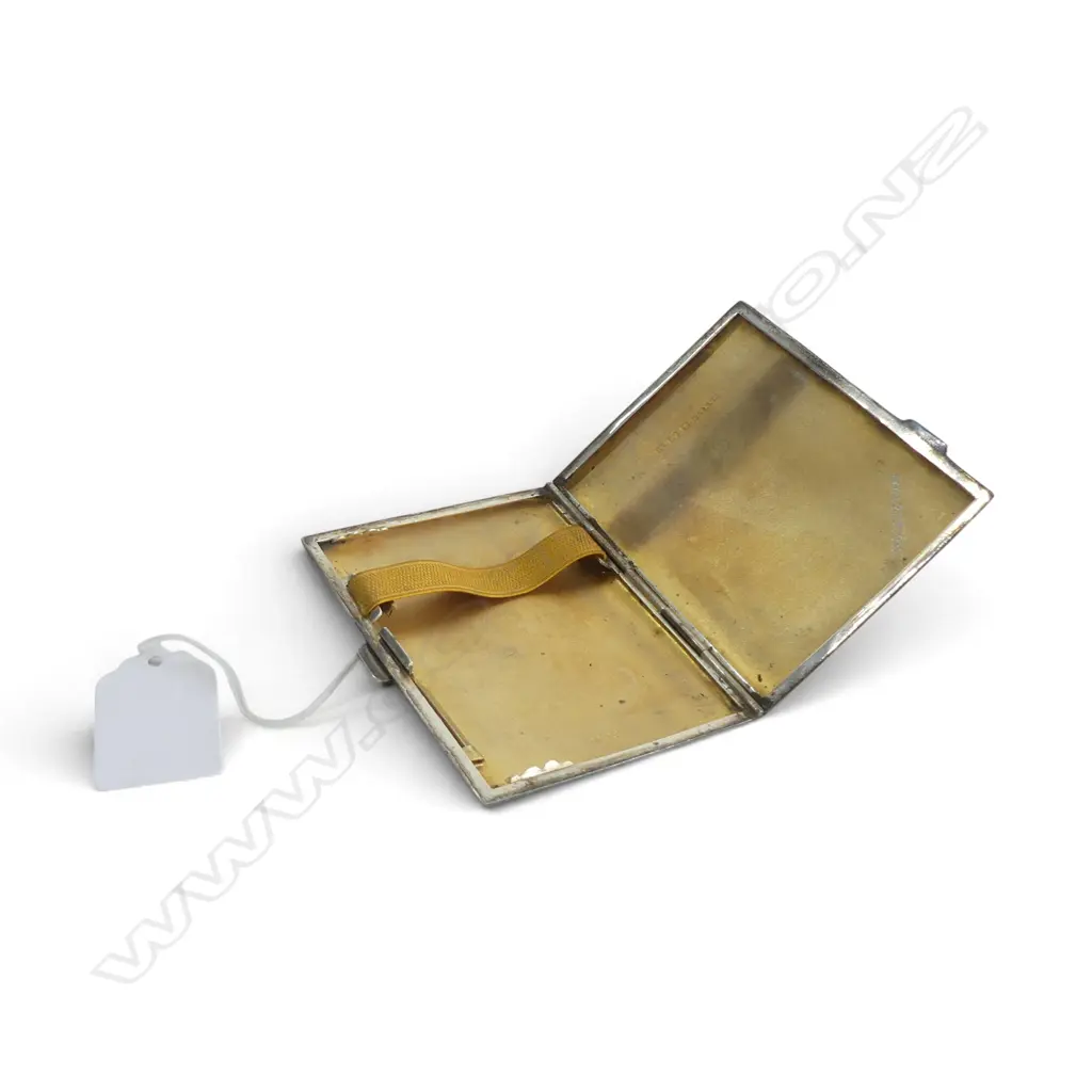 STG SILVER CIGARETTE CASE BIRMINGHAM 1936 W. INITIALS, 71.36gms, L.85mm Image 1++