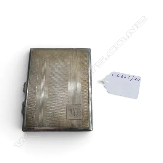 STG SILVER CIGARETTE CASE BIRMINGHAM 1936 W. INITIALS, 71.36gms, L.85mm