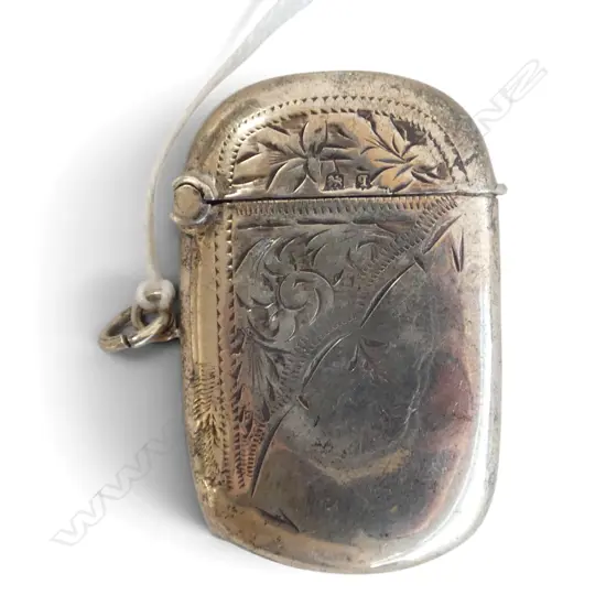 Birmingham 1915 silver vesta half engraved