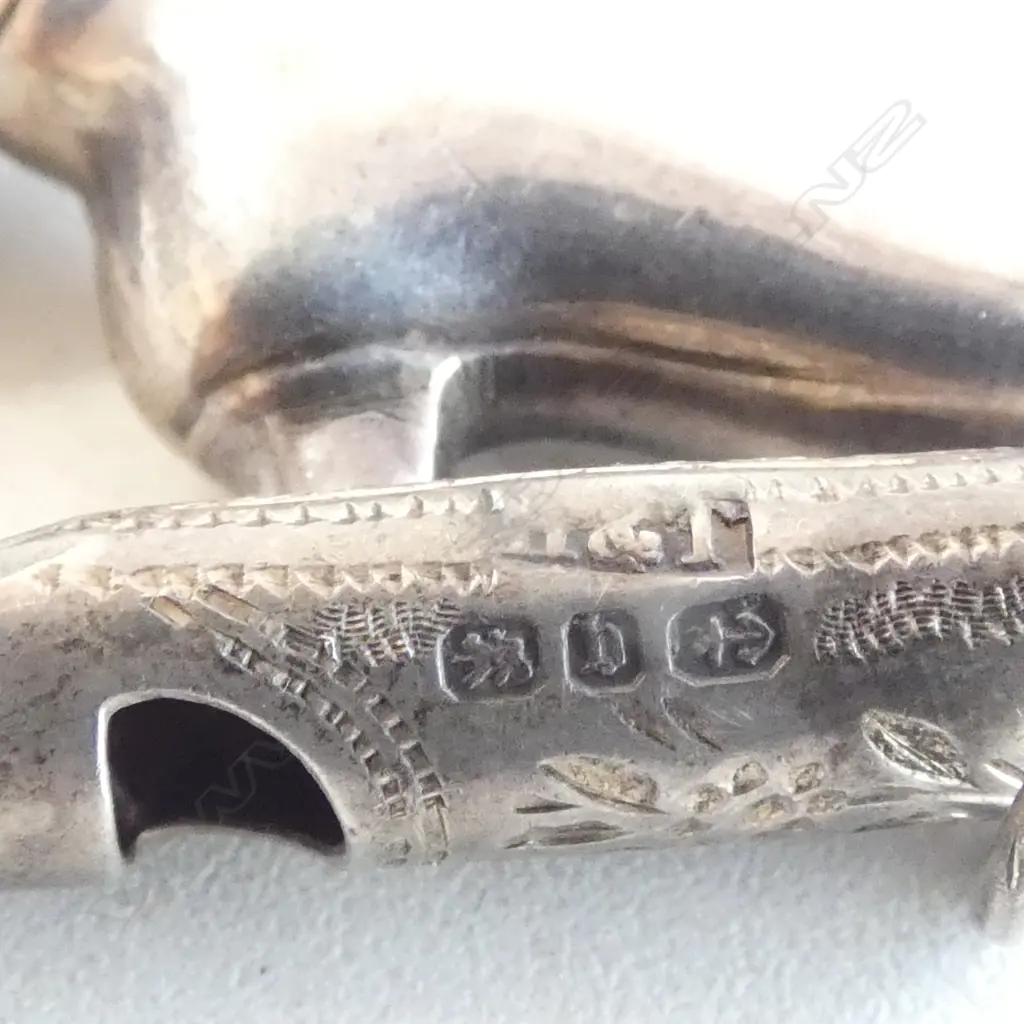 Antique Silver plate Mini shoe pin cushion ? pendant + mini silver whistle pendant Birmingham 1895 Image 1++