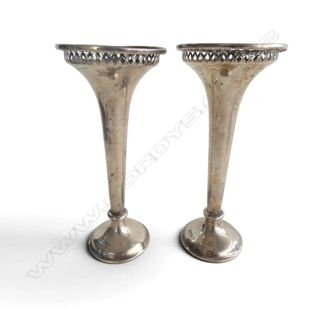 PR STG SILVER POSEY VASES H.160mm Image 1++