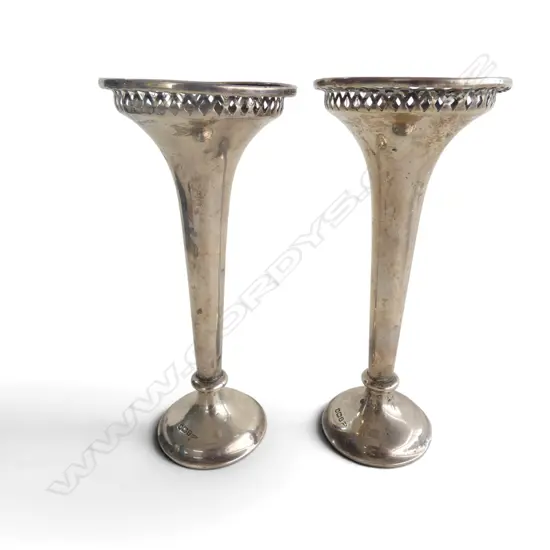 PR STG SILVER POSEY VASES H.160mm