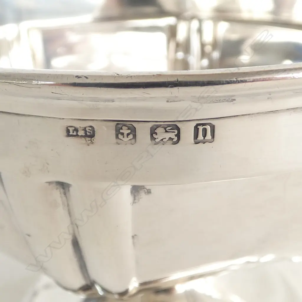 STG SILVER FOOTED BOWL, B'HAM 1912 H.85mm 120mm dia 98gms Image 1++