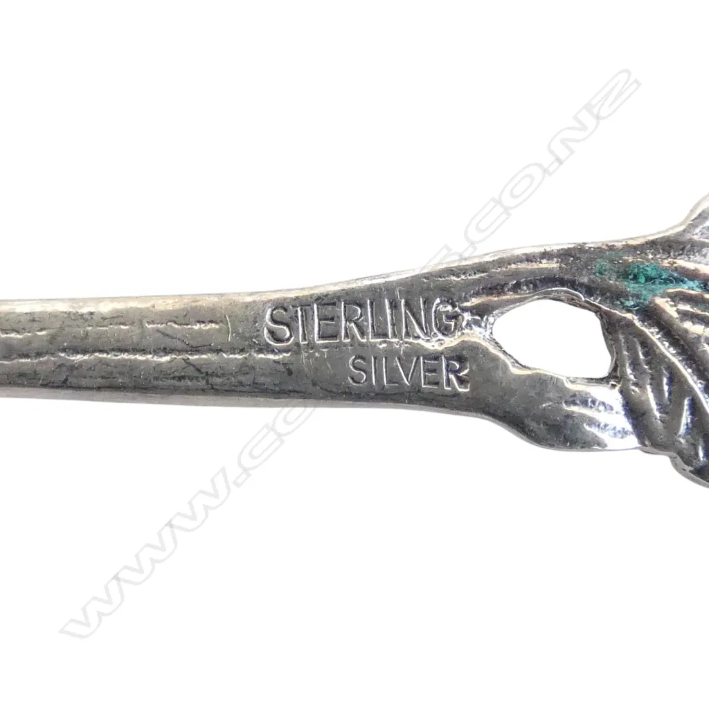 CASED SET OF 6 STG SILVER ROSE FORM TEASPOONS 43gms Image 1++