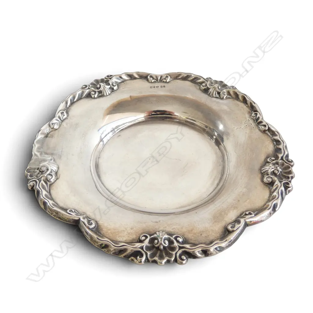 STG SILVER DISH, B'HAM 1841 175mm dia 226gms Image 1++