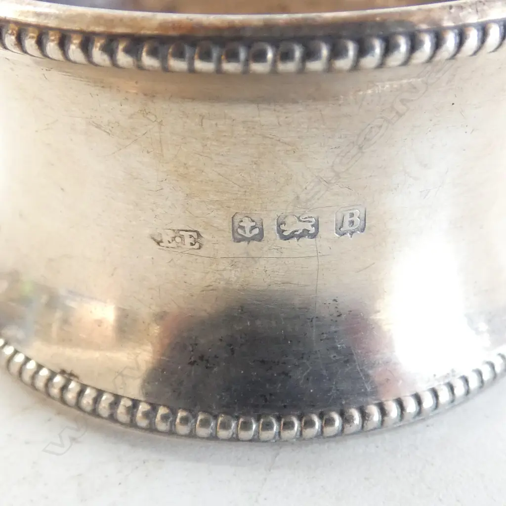 SILVER NAPKIN RING + 2 835 SILVER small TONGS. 20gms + SILVER PLATE SMALL BOTTLE COASTER Image 1++