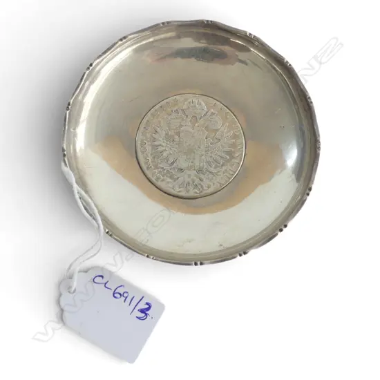 STERLING SILVER COIN DISH 95mm dia 56gms