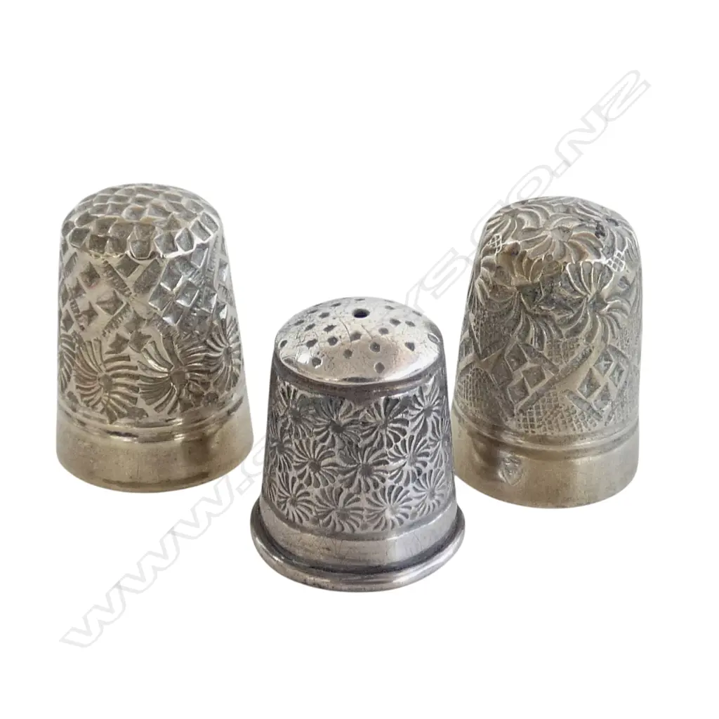 3 STG SILVER THIMBLES 14gms Image 1++