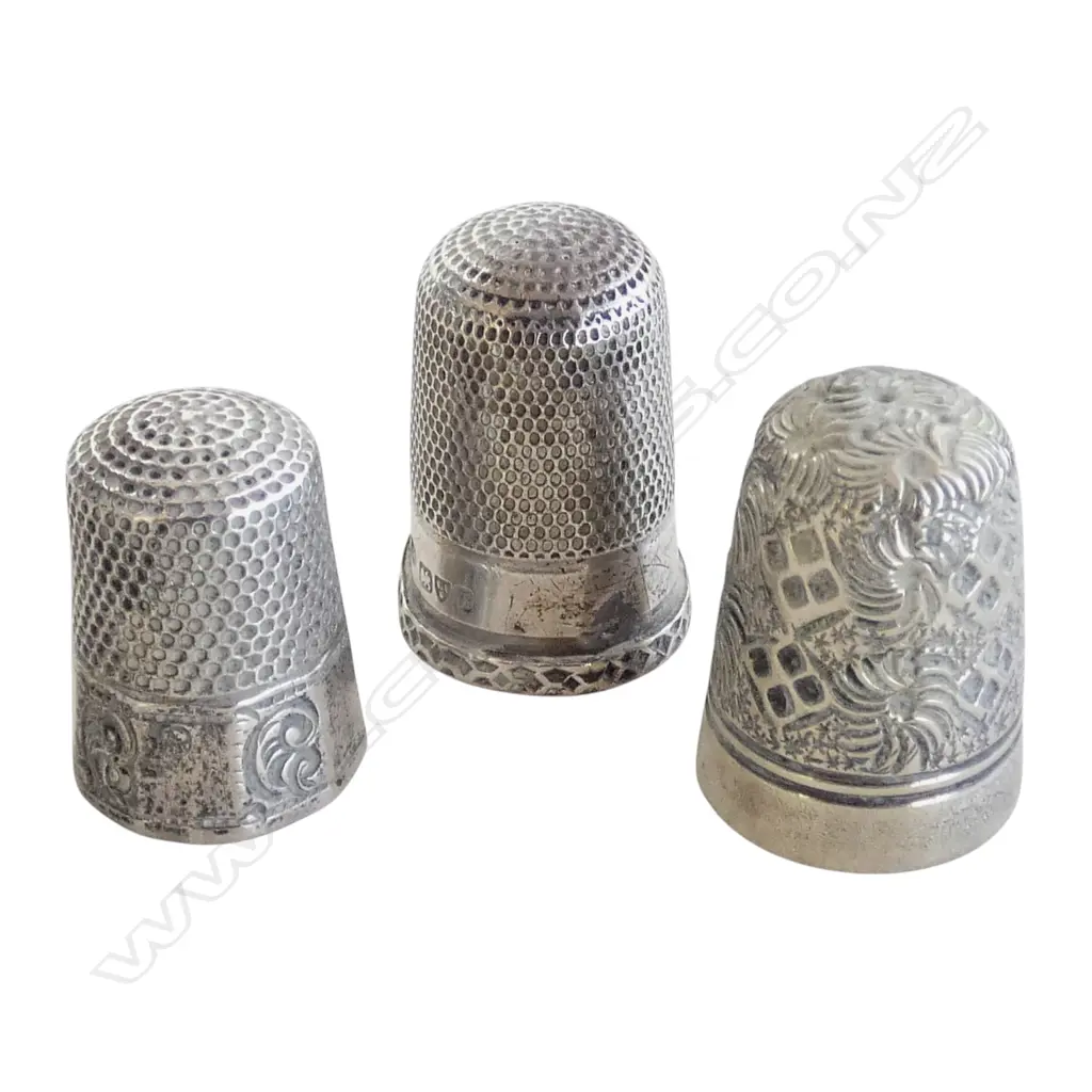 3 STG SILVER THIMBLES 13gms Image 1++