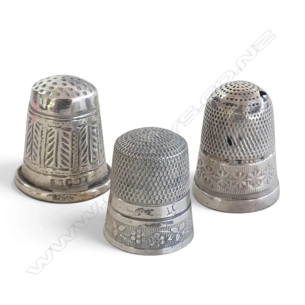 3 STG SILVER THIMBLES 15gms Image 1++