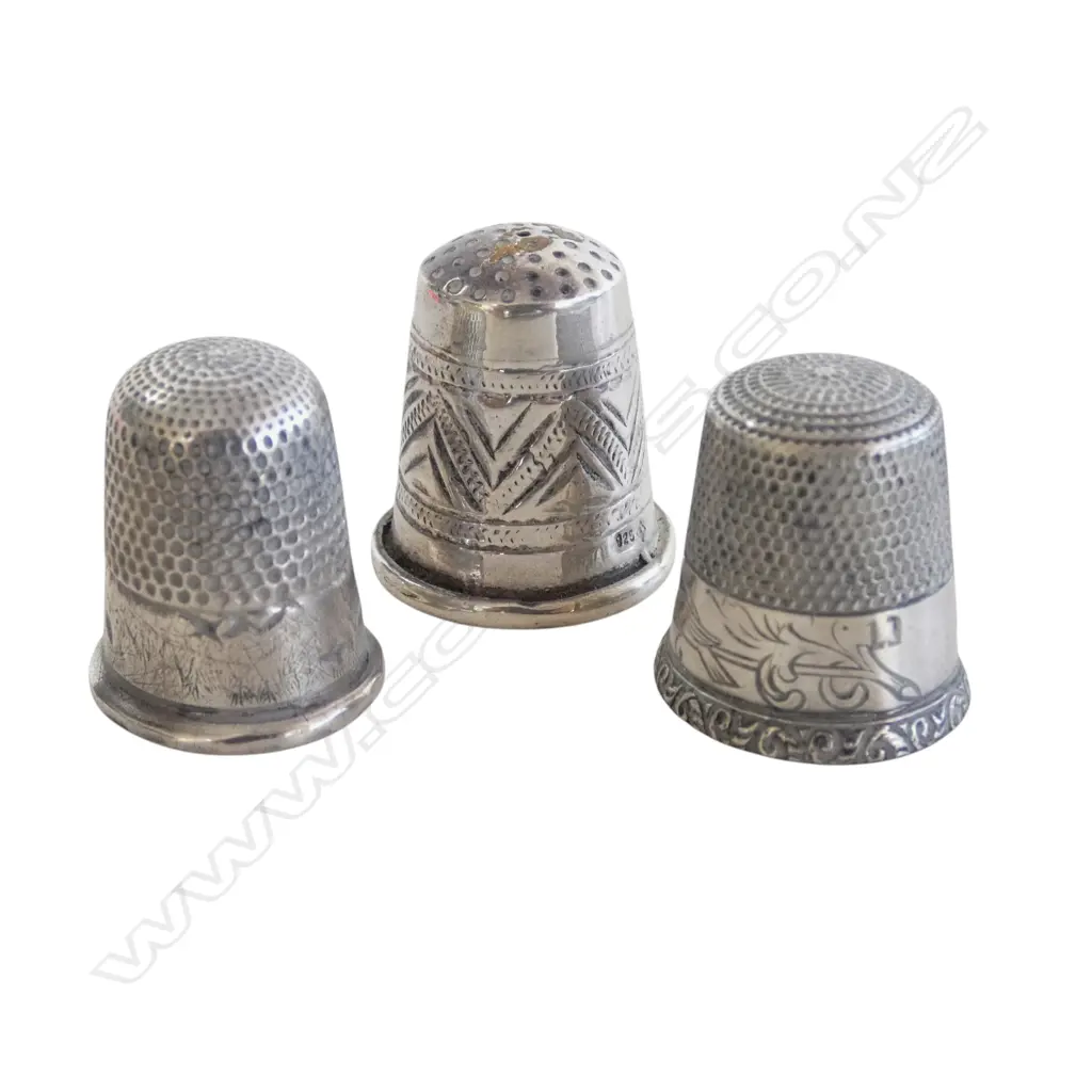 3 STG SILVER THIMBLES 14gms Image 1++