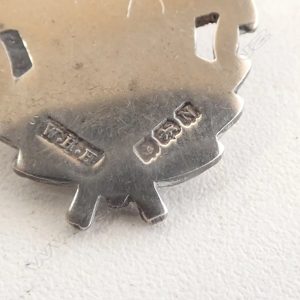 TWO STG SILVER PENDANT FOBS BIRMINGHAM 1937 MAKER W.H.H, 12gms, H.35mm Image 1++