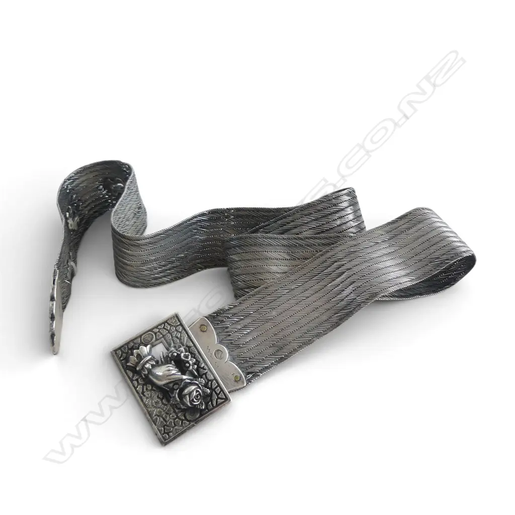 OTTOMAN SILVER BELT L.930mm 413gms TESTING BETWEEN 900 / 950 Image 1++