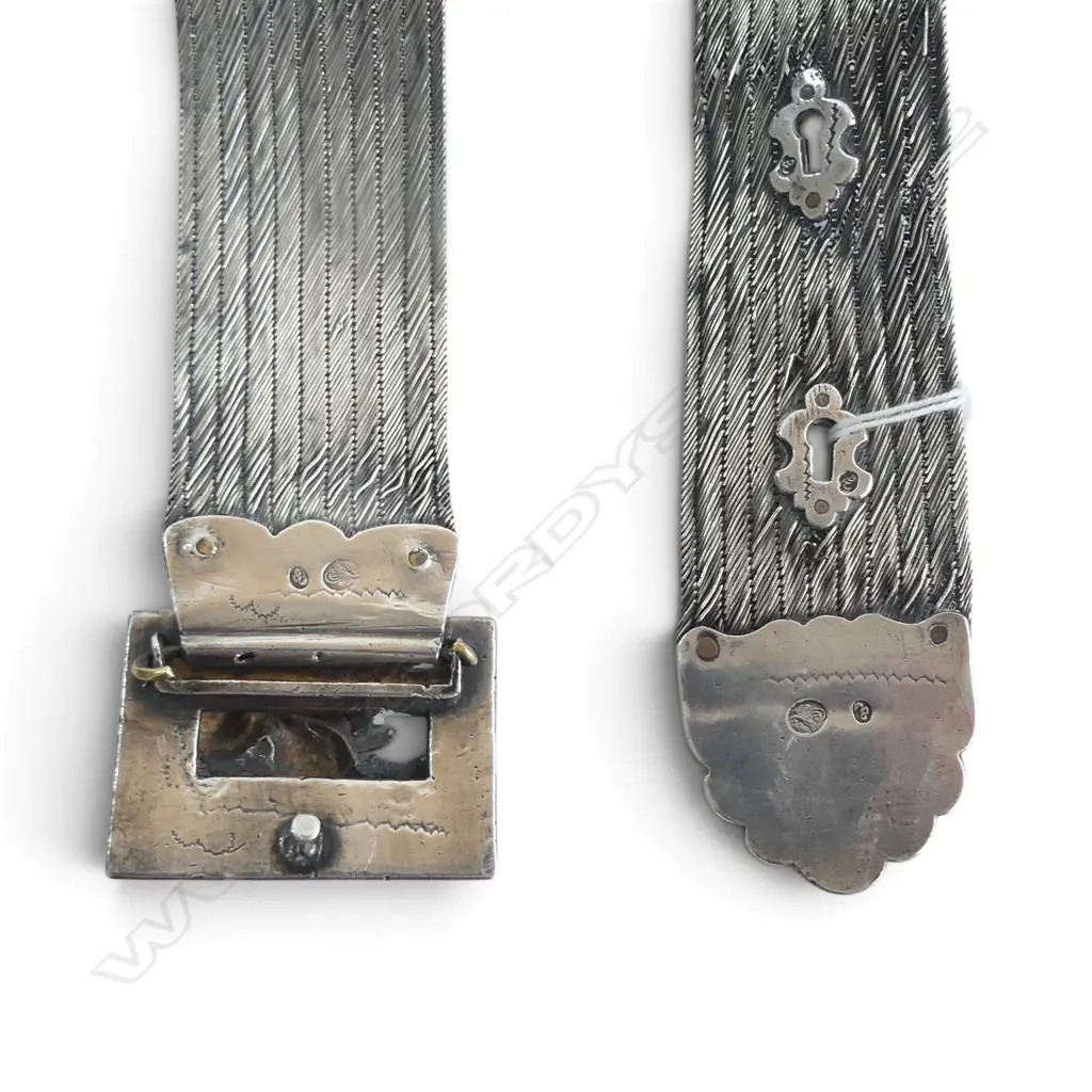 OTTOMAN SILVER BELT L.930mm 413gms TESTING BETWEEN 900 / 950 Image 1++