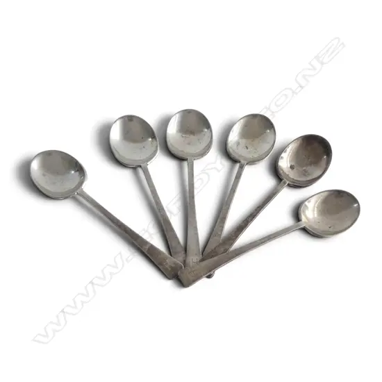 6 STG SILVER COFFEE SPOONS 39gms