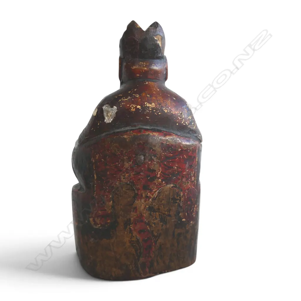 OLD CHINESE CARVING OF EMPEROR WENCHANG H.190mm Image 1++