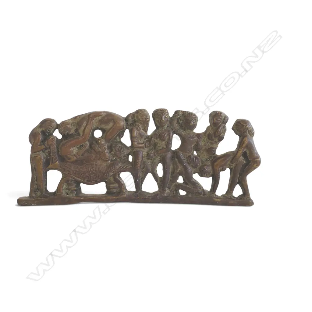 INDIAN BRONZE EROTICA ORNAMENT W.160mm Image 1++