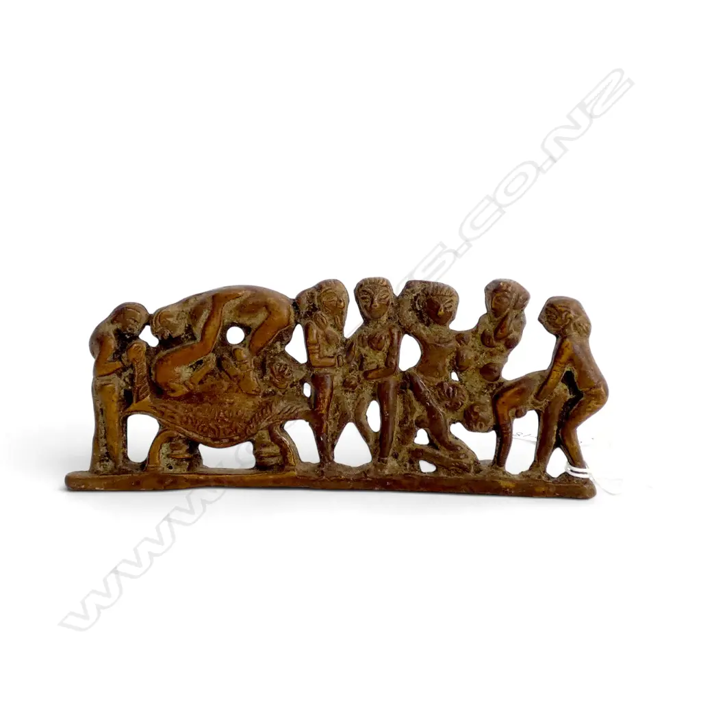 INDIAN BRONZE EROTICA ORNAMENT W.160mm Image 1++