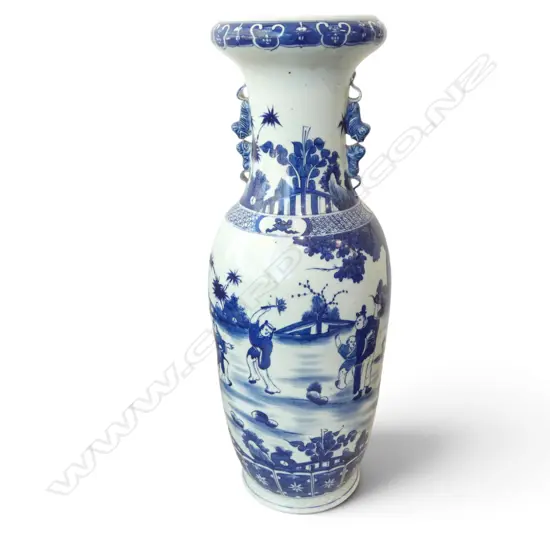ORIENTAL B/W FLOOR VASE H.665mm