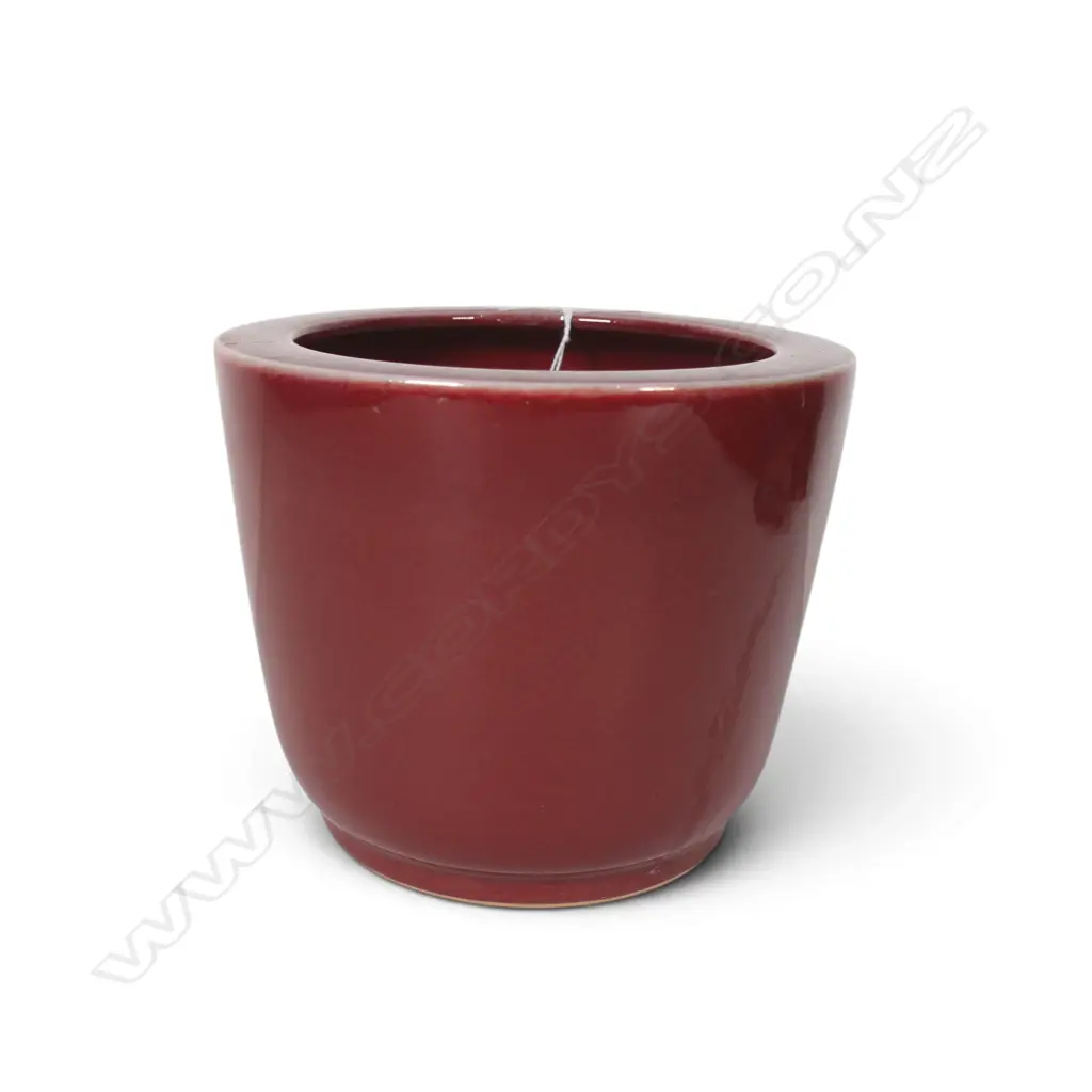 OX BLOOD GLAZED POT H.125mm Image 1++