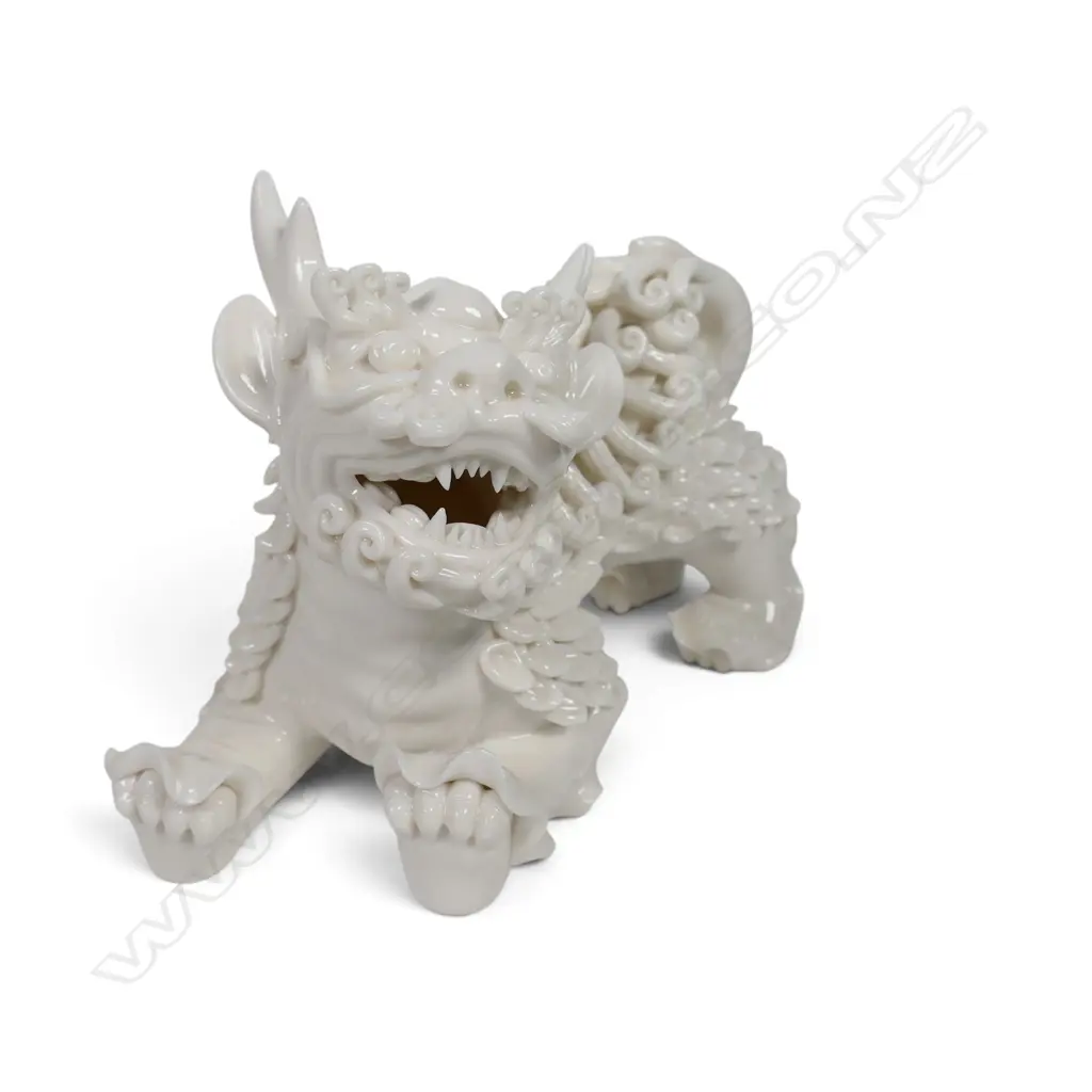 PR ORIENTAL BLANC DE CHINE FU DOGS W.200mm Image 1++