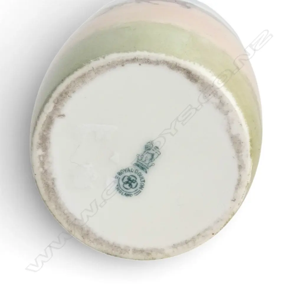 ROYAL DOULTON COACHING DAYS FINE CHINA BLUE SKY BEAKER, RARE COLOURWAY 1905-1906, H.130mm Image 1++