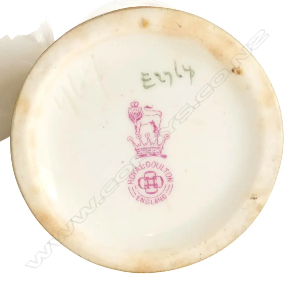 ROYAL DOULTON COACHING DAYS RARE WINTER SNOW VARIATION 1905-1915, SUGAR SHAKER & VASE, H.150,90mm Image 1++