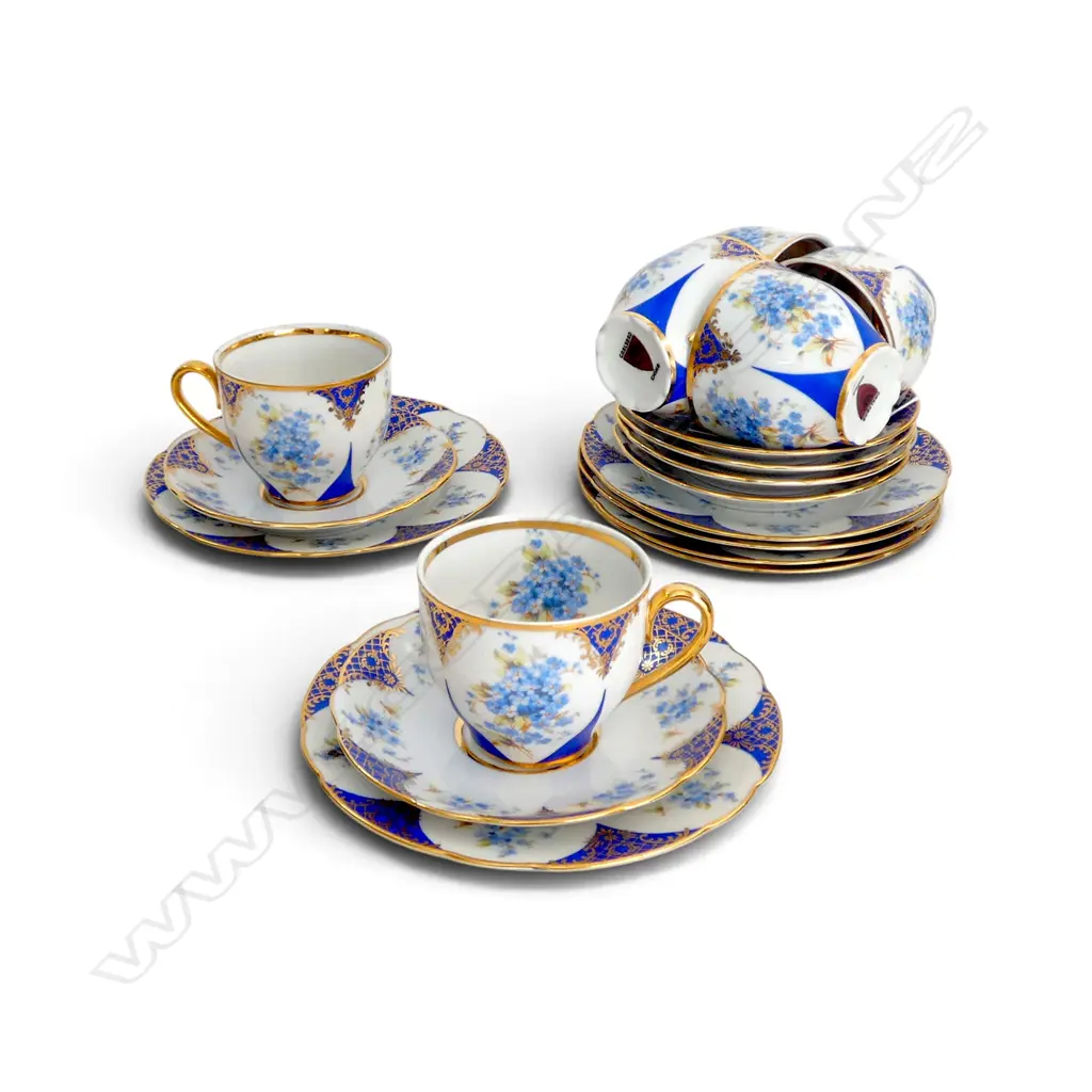 18PC VINTAGE CARLSBAD CHINA TRIOS Image 1++