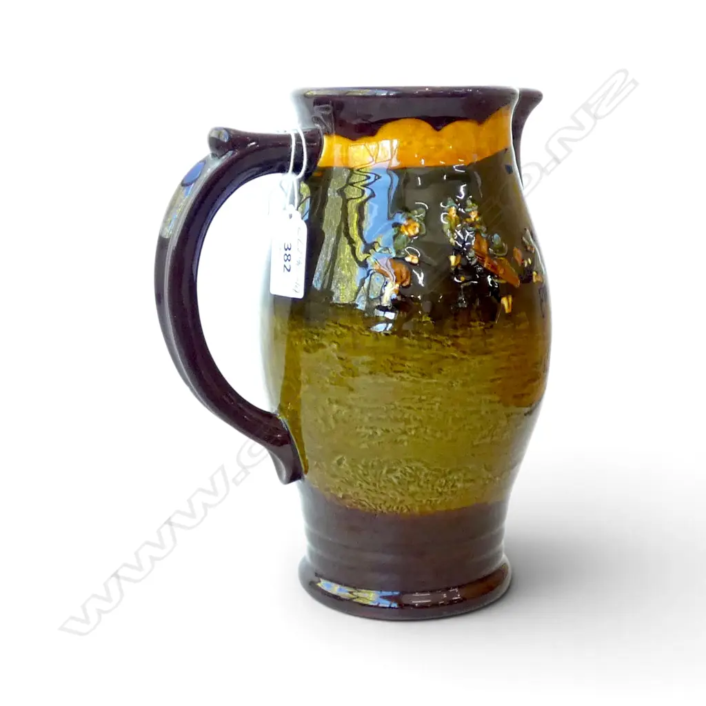 ROYAL DOULTON KINGS WARE GOLFING JUG c1910-20, H.220mm Image 1++