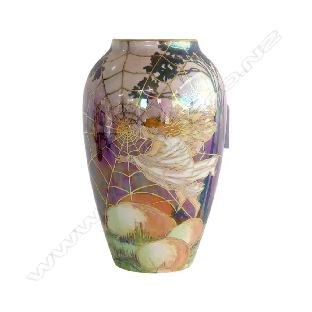 VINTAGE GRIMWADES FAIRY LUSTRE VASE, H.140mm Image 1++