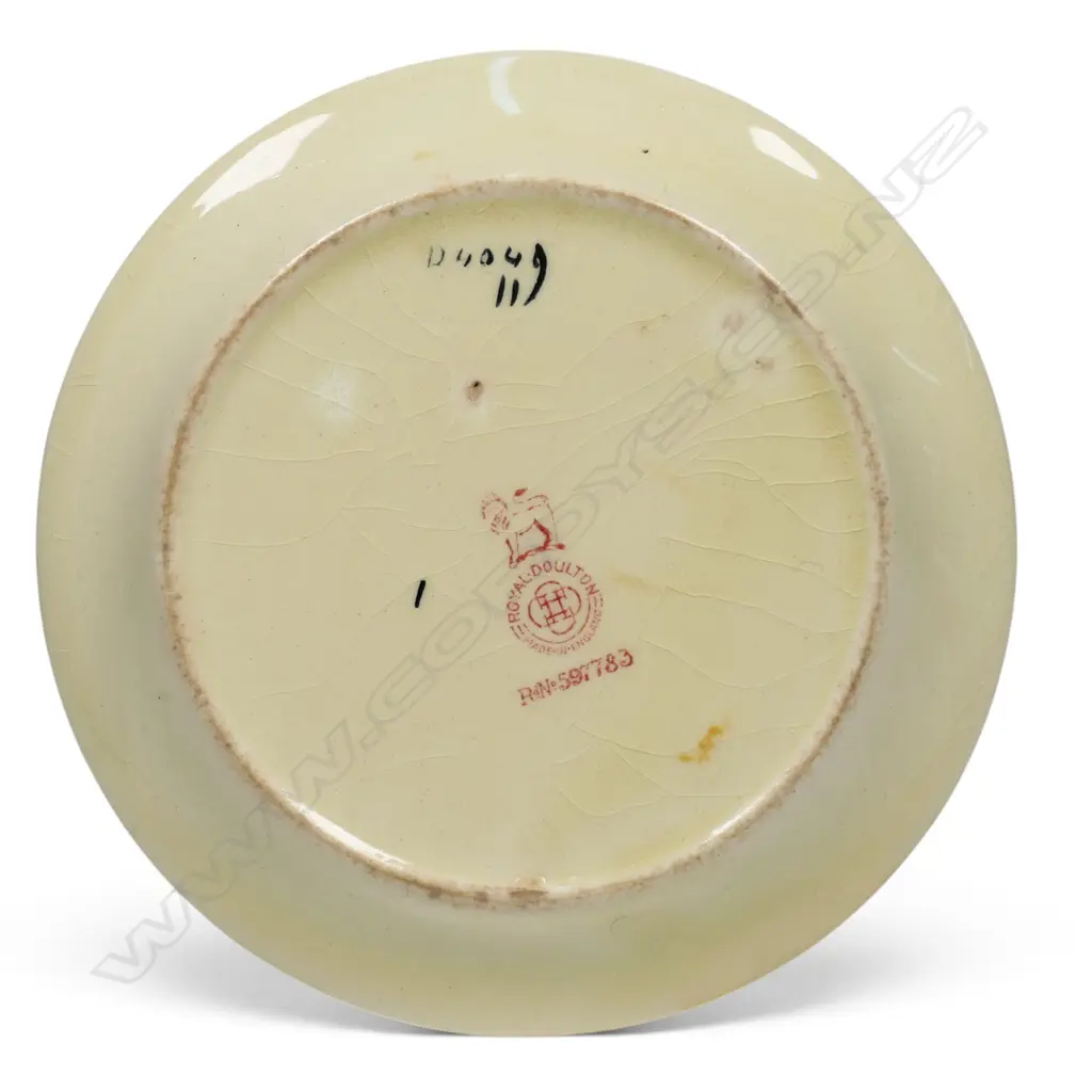 ROYAL DOULTON PANSY JAM POT, H.75mm Image 1++