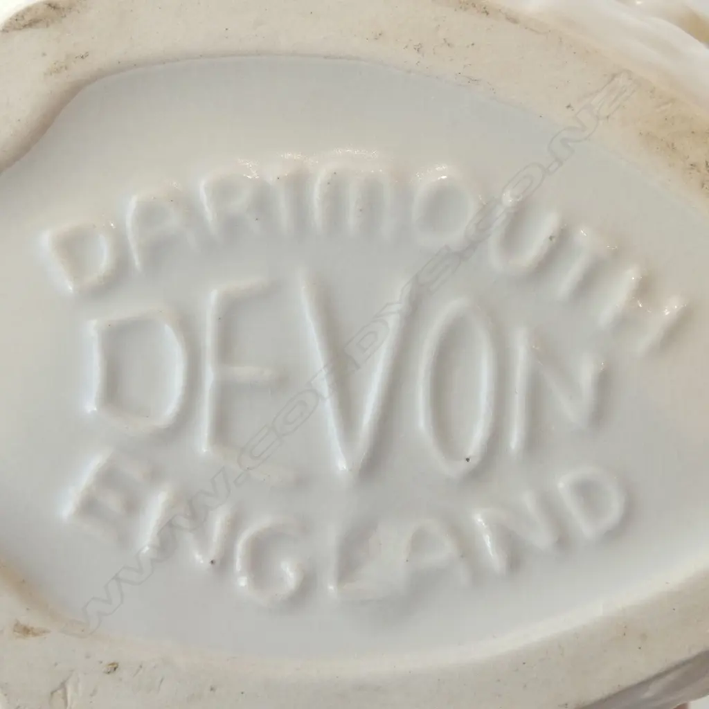 DARTMOUTH DEVON ENGLAND WHITE SWAN H.140mm + CROWN LYNN BOWL #505 190mm dia Image 1++