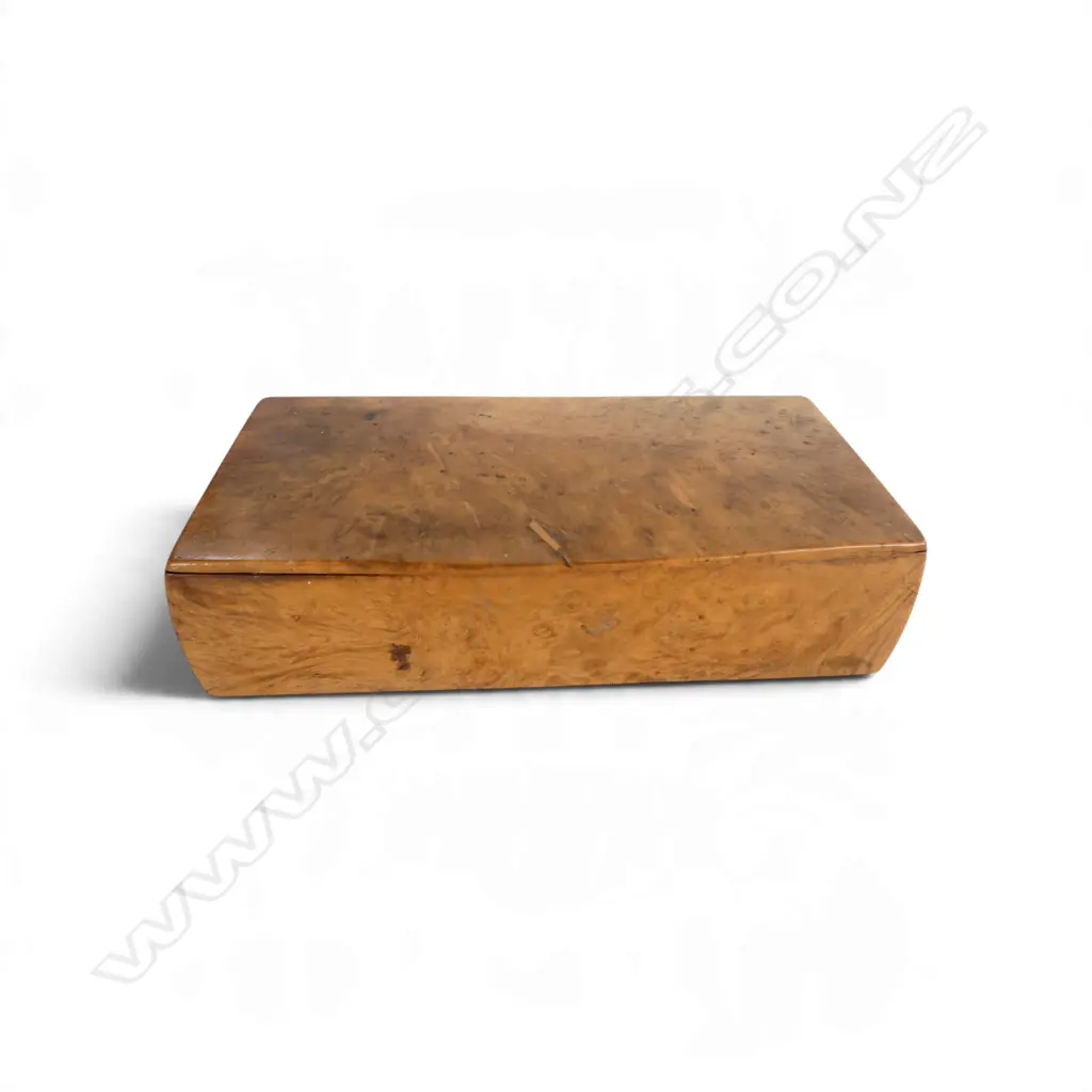 ANTIQUE TORTOISESHELL LINED MAPLE SNUFF BOX Image 1++