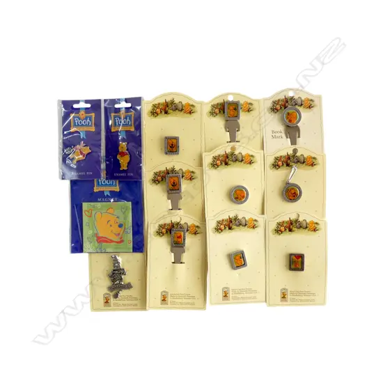 CARDED WINNIE THE POOH PINS, BROOCH, CHARMS & BOOKMARKS, 