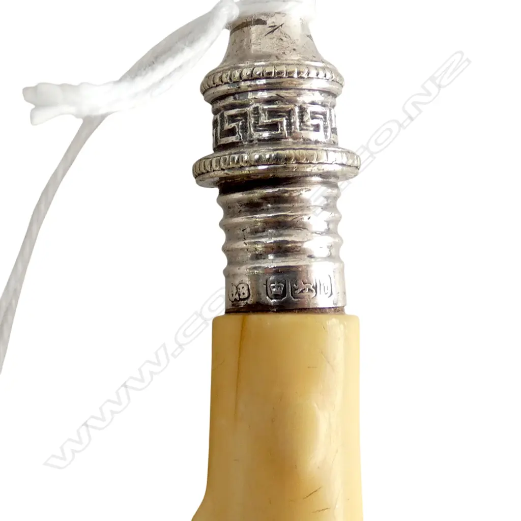 2 IVORY & S/PLATE KNIVE RESTS + 2 IVORY HANDLED S/PLATE FORKS L.220mm Image 1++