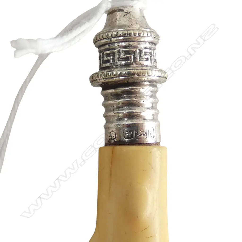2 IVORY & S/PLATE KNIVE RESTS + 2 IVORY HANDLED S/PLATE FORKS L.220mm Image 1++