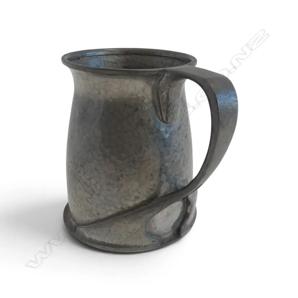 TUDRIC PEWTER ART NOUVEAU TANKARD C.1902 OLIVER BAKER FOR LIBERTY & CO, H.110MM Dia. 95mm Image 1++